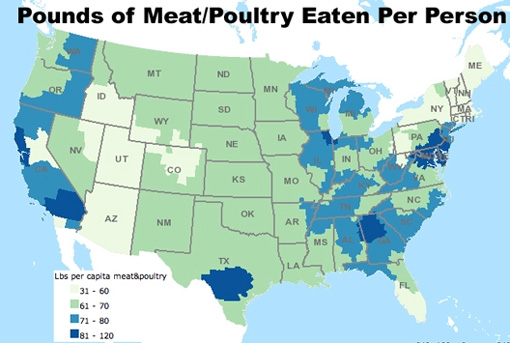アメリカ食肉消費量マップ 2010.jpg